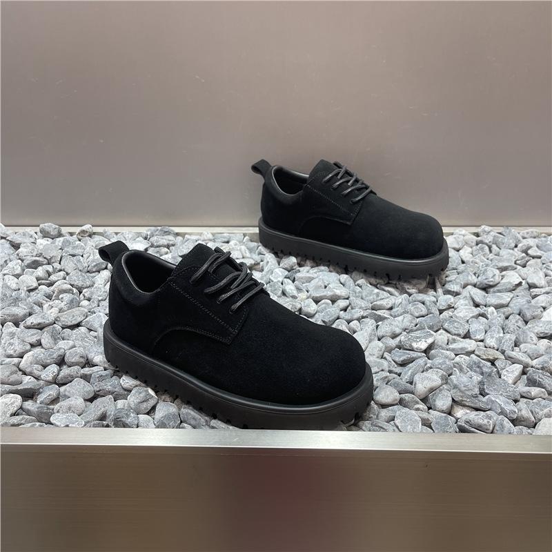 Big head shoes autumn new shoes retro matte leather lace-up lightweight low top
