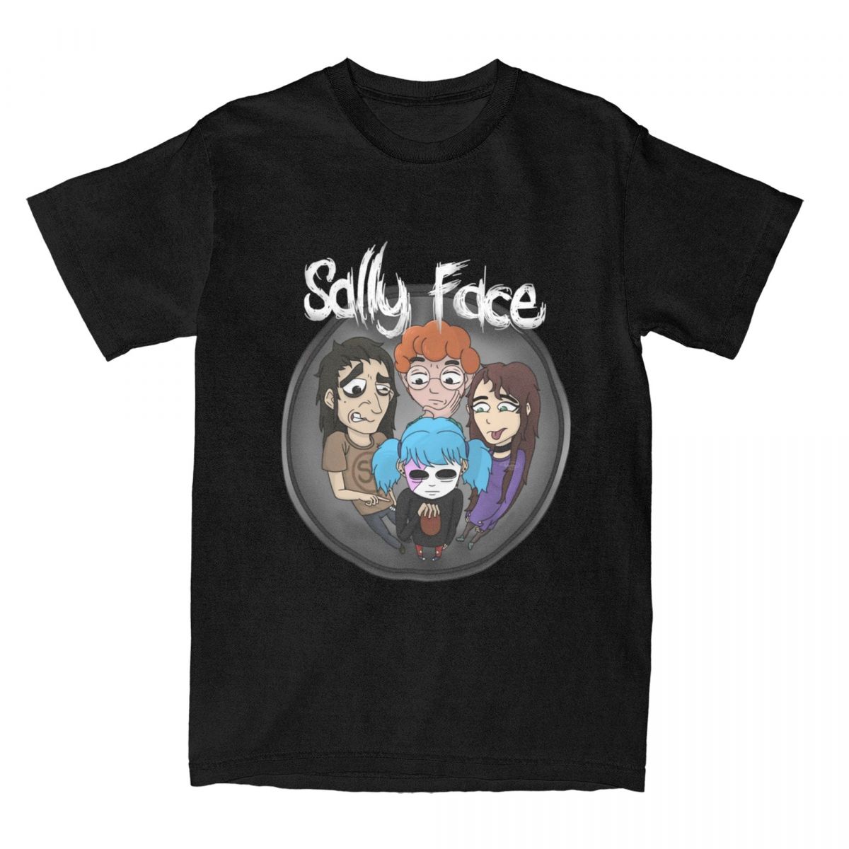 

Men Women Sallyface Sal Fisher T-Shirt Apparel Hipster 100% Cotton Sally Face T Shirts Tee Clothing Classic M чёрный
