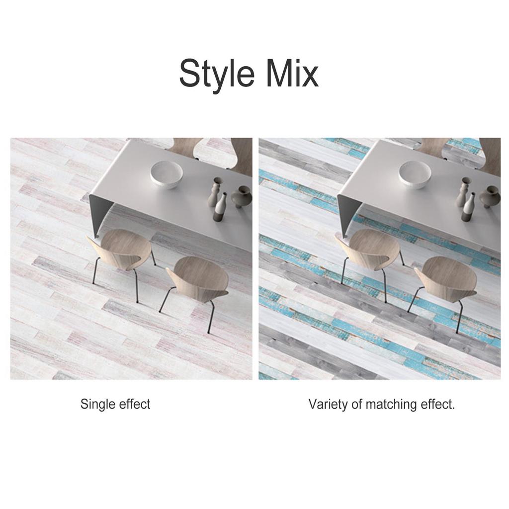 1PC Self Adhesive Wood Grain  Tile Stickers Waterproof PVC Removable Wall Stickers Decals   Wallpapers for Kitchen Bathroom Home Tidy