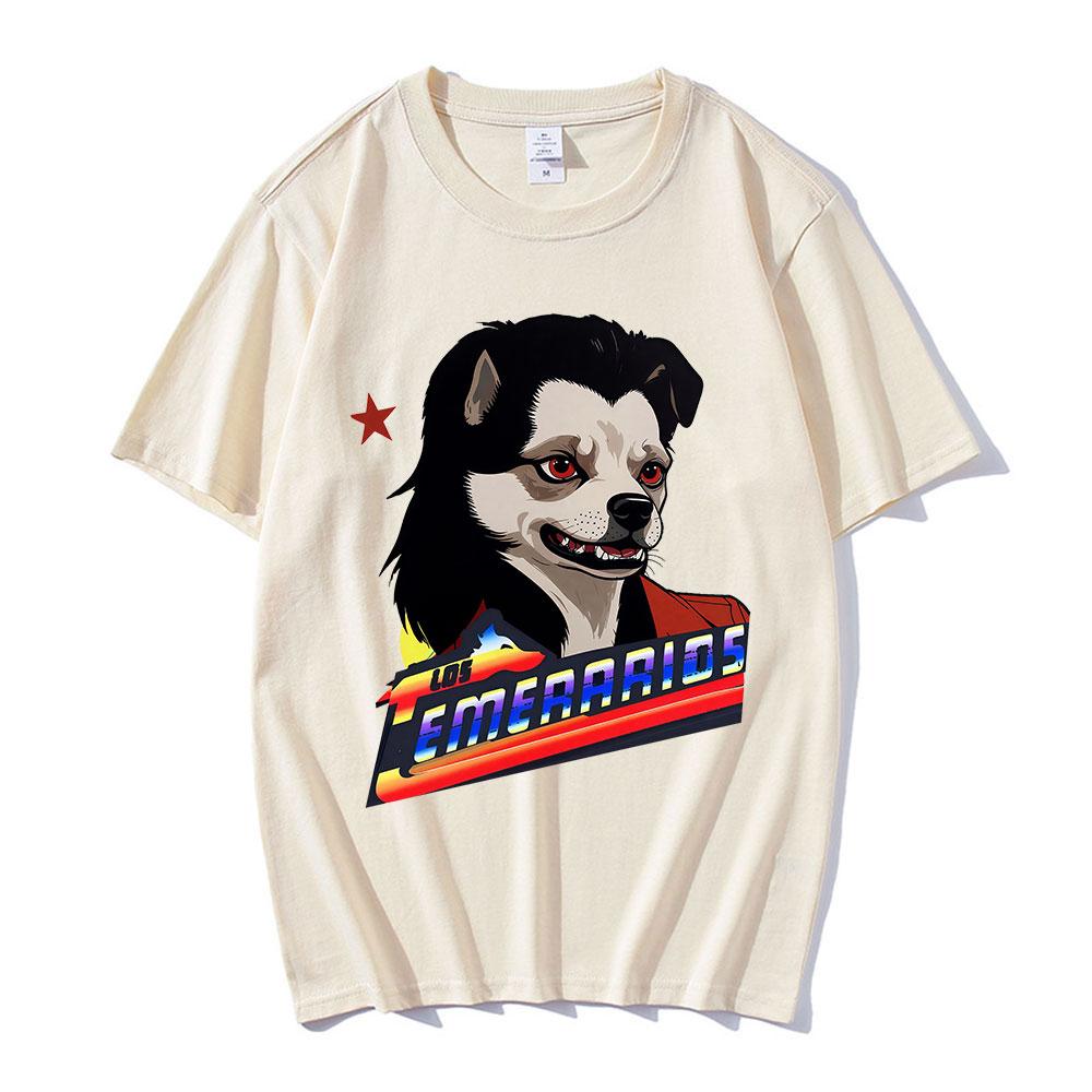 

Los Temerarios Dog Funny Meme TShirt Variation Brainrot Graphic Tshirts Unisex Women Pure Cotton Tshirts Short Sleeve Tops Tees 4XL