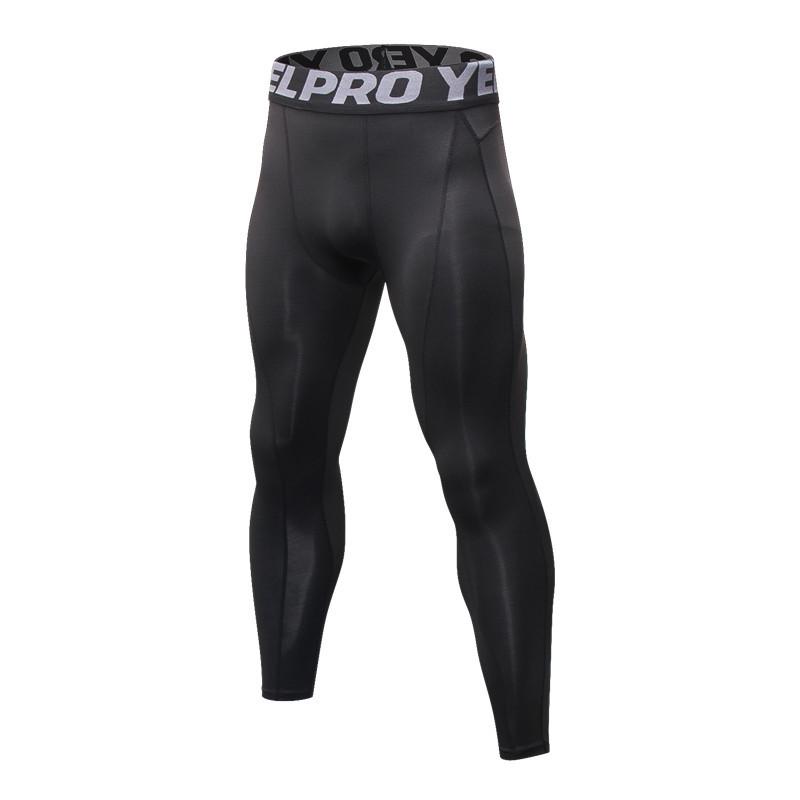 Men's Pro Sports Fitness Running Pants - Sweat-Wicking, Breathable, Quick-Drying, Elastic Tights