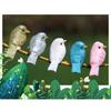 12PCS Multicolor Artificial Birds with Clips Gold Powder Faux Bird DIY Accessories Foam Simulation Bird Model Garden Ornament