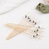 100pcs 12 Cm Food Picks Mirror Finish Dessert Sticks Decorative Bamboo Skewers  Festival Supplies