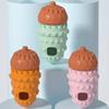 Food Dispensing Bite Resistant Pet Leakage Food Pinecone Shape TRP Dog Chew Balls Durable Interactive Dog Relieve Boredom