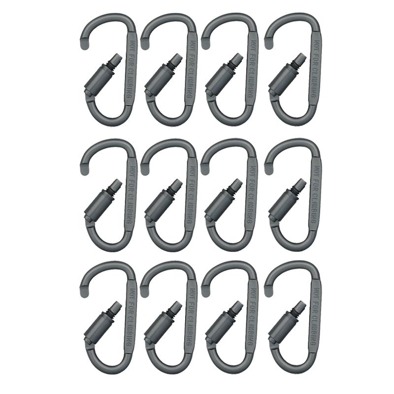 3pcs/6pcs/12ps Carabiner Set For Key Camping Survival EDC Outdoor Keychain Clip Alloy Aluminum Tactical Caribiner Hook Karabiner