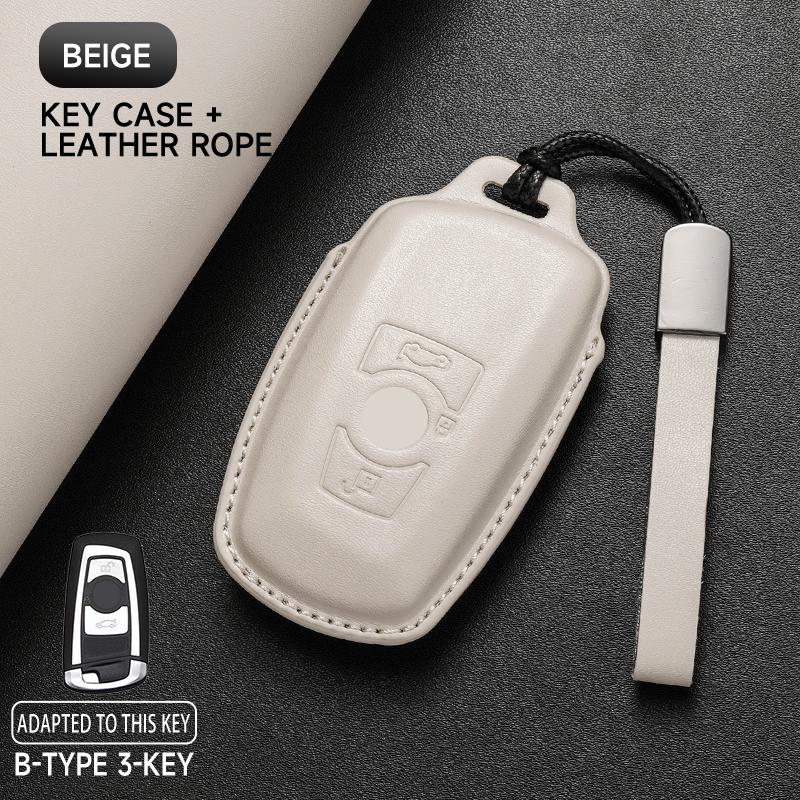 Leather Car Key Cover Case Protection Shell Keychain For Bmw F20 F30 F31 F21 F11 X3 F25 X4 I3 M3 M4 1 3 4 5 Series 320i 530i 550