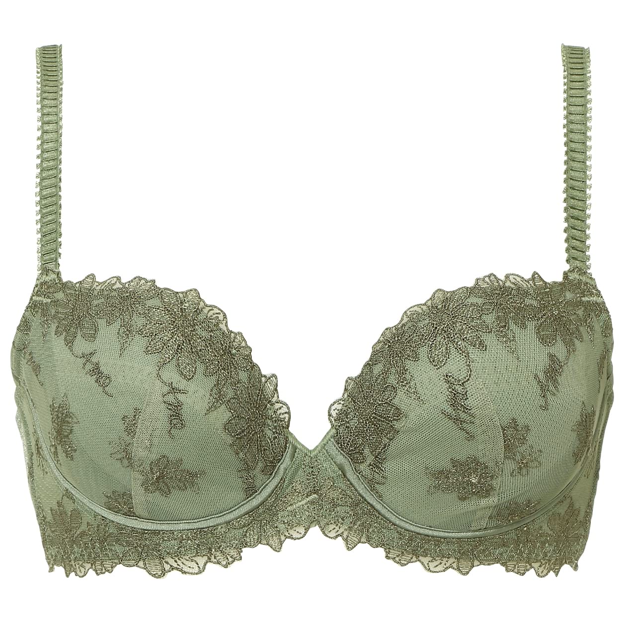 

AMOSTYLE Stitch Charming Glamor Bra Panty Set by WHU Hikini 00IQ Size B75M & (AMST1184) + JX, Women s, (Moss Green),