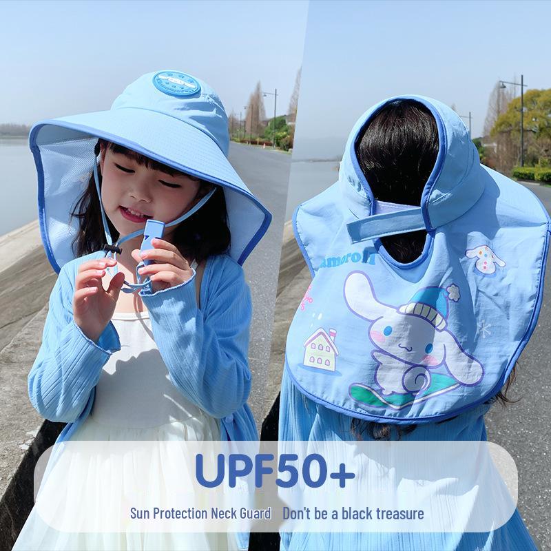 Kids' UV Protection Wide Brim Straw Sun Hat for Boys & Girls
