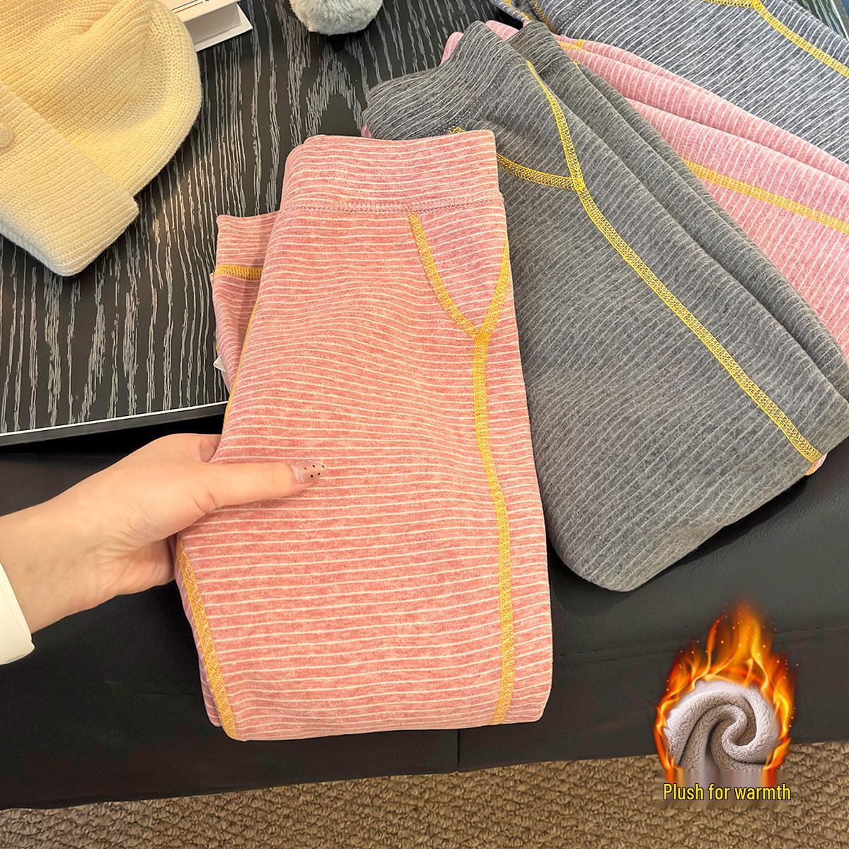 

2025 Plus Velvet Boneless Aoli Velvet School Uniform: Men s, Women s & Kids Autumn/Winter Warm Pants 90 cm яскраво-червоного кольору