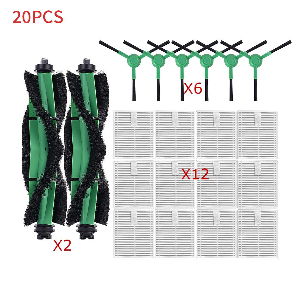 HEPA Filter, Mops, Dust Bag, Side Brush Parts for iRobot Roomba Combo Essential Robot Y1111/Y111111/Y111111/Y111611/Essential Va
