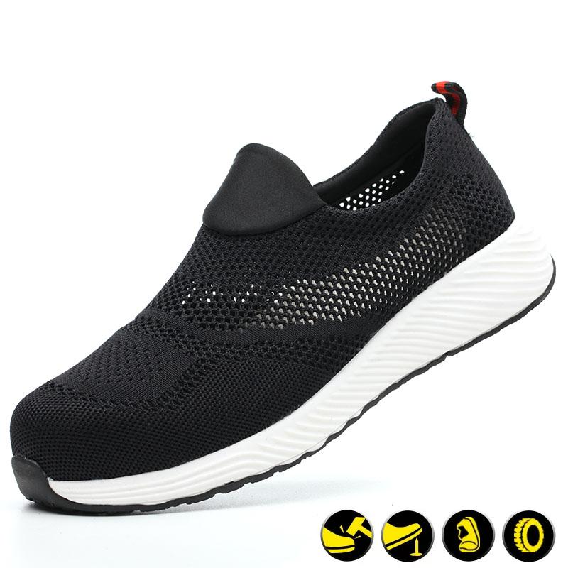 

Fashion Security Sport Shoes Anti-smash Anti-puncture Work Shoes Breathable Safety Shoes Men Steel Toe Protective Shoes 38