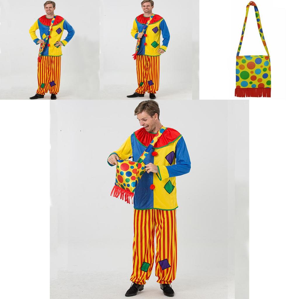 Timeless Design Unisex Masquerade Costume For Halloween Circus Clown Celebrations
