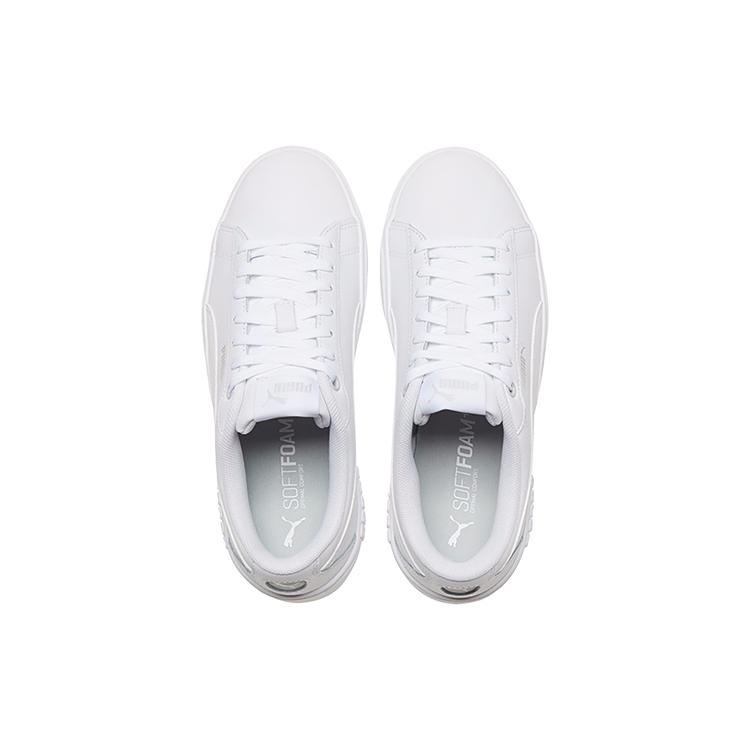 Puma Womens Smash Platform V2 'Triple White' (women's Sizes) White / White Skate Shoes 373035 01