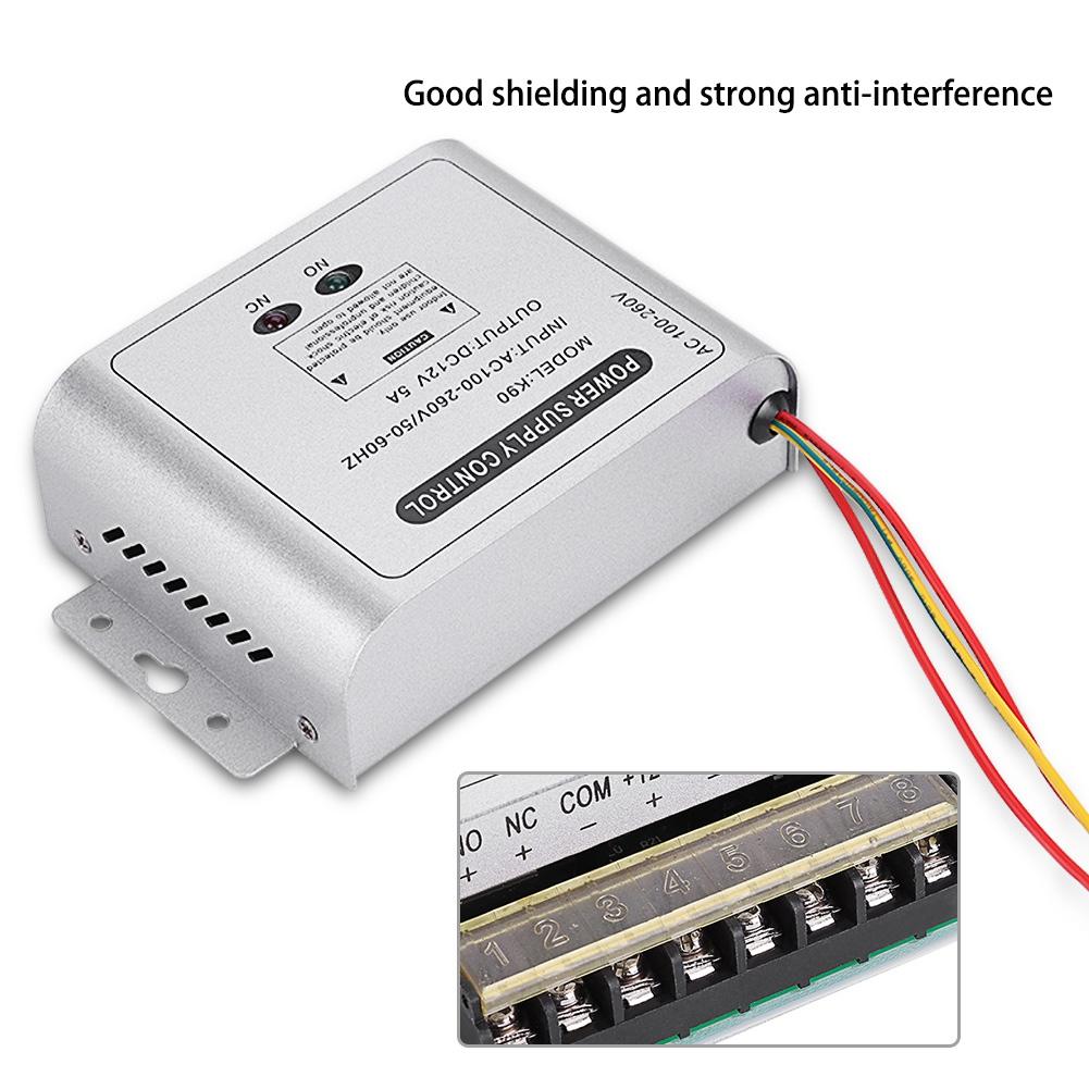 12V 5A Door Access Control System Power Supply Adapter 110-240V