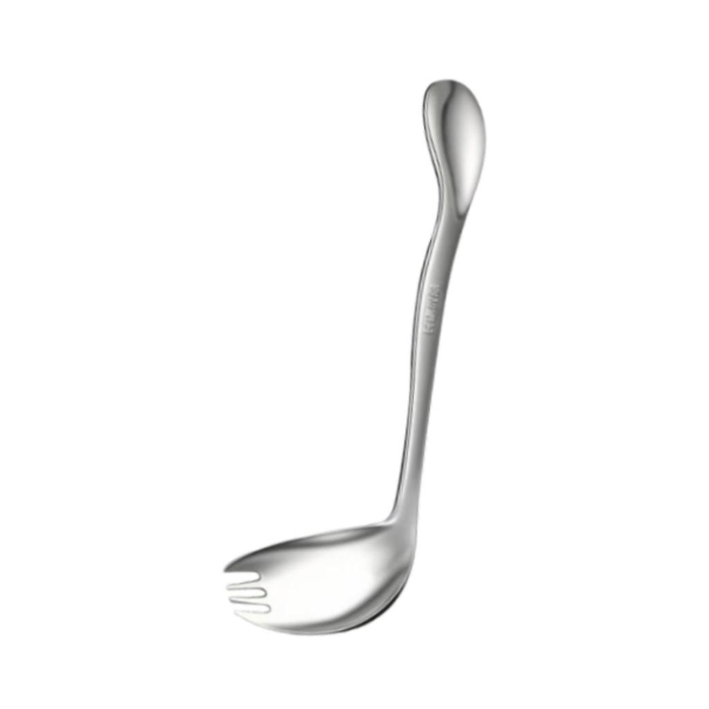 Curved Utensil Ergonomic Comfort Adaptive Utensils Auxiliary Cutlery Stainless Steel Angled Spoon and Fork for Elderly Weak Grip