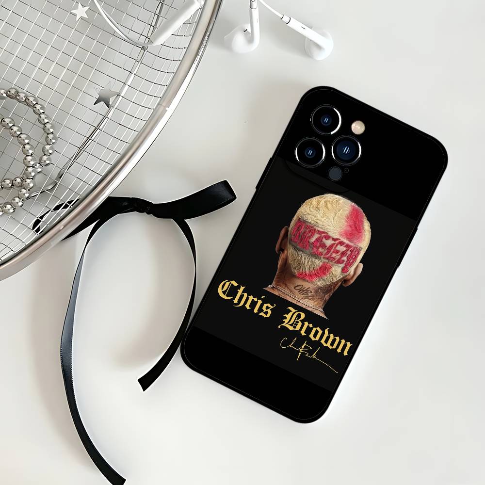 CB-Chris Brown-A Phone Case Black That Fits For IPhone 17,16,15,11,13,14 Pro Max,Plus,X,Xr,Xs Max,13Mini