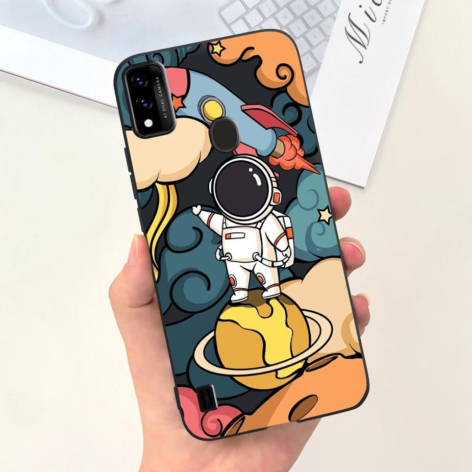 For ZTE Blade A51 Case BladeA71 Cute Astronauts Cartoon Cover Soft TPU Phone Case For ZTE Blade A71 A7030 BladeA51 Fundas Bumper