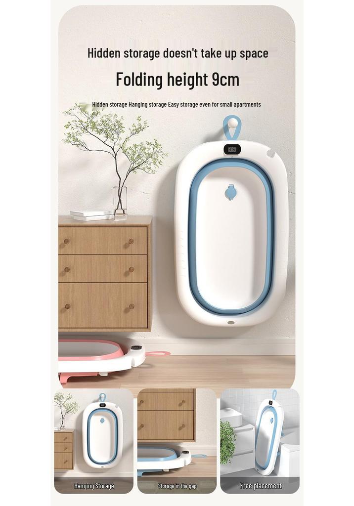 Adjustable Baby Bath Tub with Temperature Sensor
