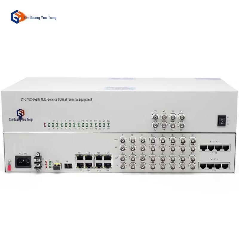 GY-OMUX-64E8V Multi-Service PDH Fiber Optic Multiplexer