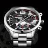 DEYROS Watches Men Watches Date Men's Watches Six Hands Steel Bracelet Watches Quartz Watches Sport Men Watches Luminous Watch Men