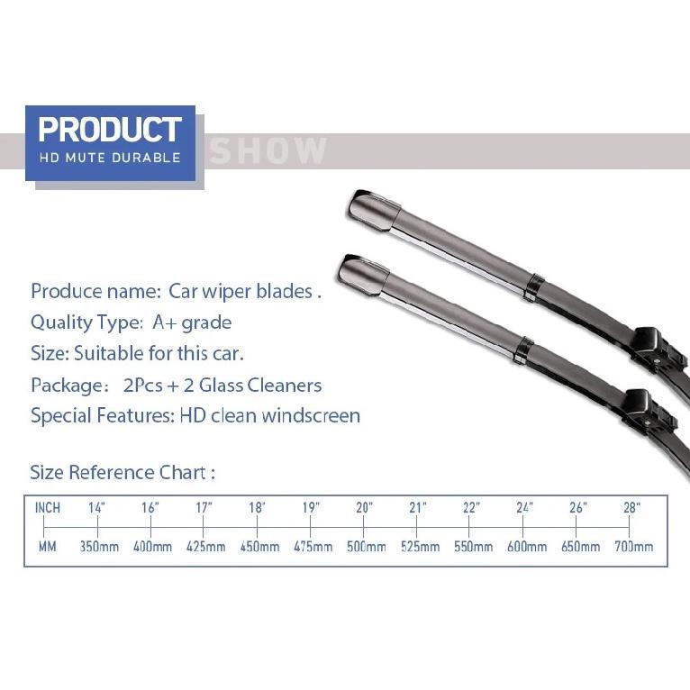 Wiper Blades For Volkswagen VW Touareg 7L 2003 - 2010 Front Rear Windshield Brushes Windscreen Car Accessories Cover Spring 2008