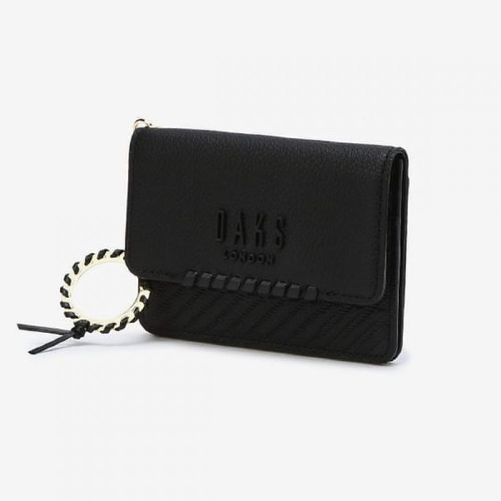 

Daks Black Pattern Leather Card Wallet Dcho4e172bk Single option