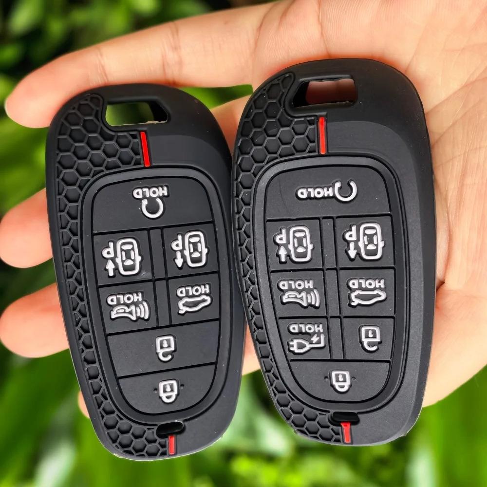 7/8 Buttons Silicone Car Remote Key Case for Hyundai Sonata Sel Ev 6 Ev 8 IONIQ 5 Nexo DN8 Fe Tucson Sonata Staria NX4 Ioniq