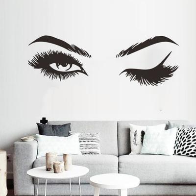 Eyelashes Wall Sticker Great Stickiness Self-adhesive Decorative No Mark Left Removeable Decorate