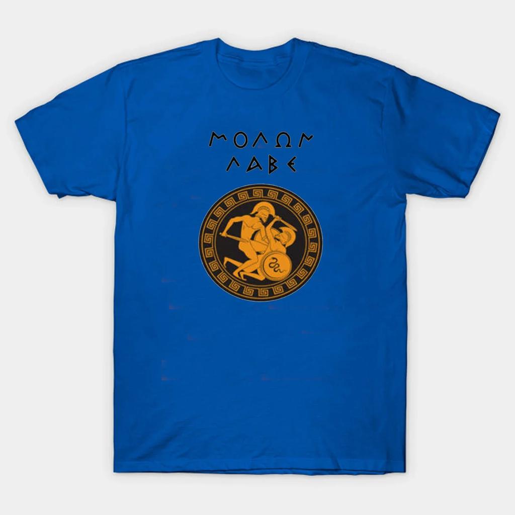 Spartan Gladiator Spartacus 300 Warrior Molon Labe TShirt 100 Cotton ONeck Summer Short Sleeve Casual Mens Tshirt Size S3XL