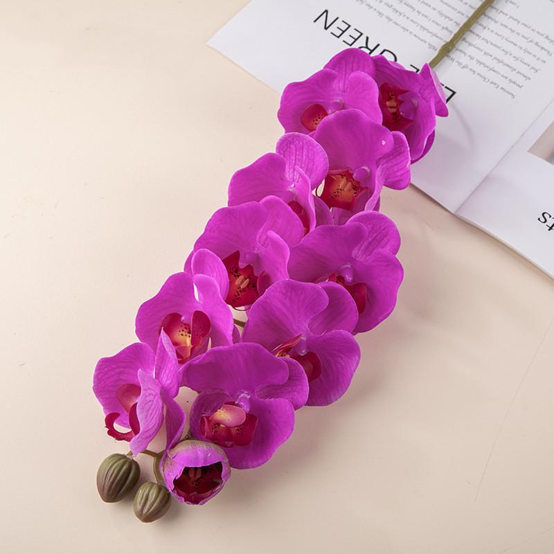 10 Heads 72cm Artificial Flower Phalaenopsis Latex Silicon Real Touch Big Orchid Orchidee Wedding Home Decoration