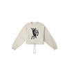 Pullover Round Neck Skateboard Cat Pattern Long Sleeve Short Sweatshirt Women Sweatshirt Oatmeal VN000J222N1