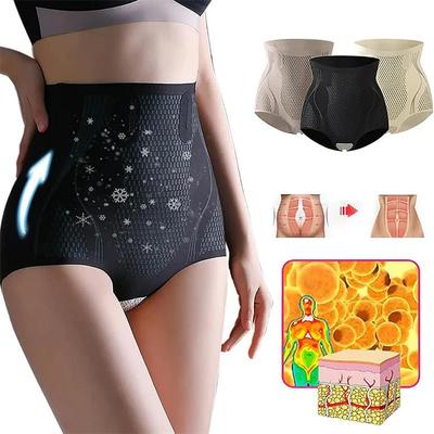 1 X Ice Silk Shapewear Panty High Waisted Tummy Tucking & Hip Lifting Fiber Repair Shaping Panty Postpartum Girdle Body Panty