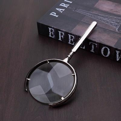 10x 110mm Metallic Handheld Reading Magnifier Hd Optical Lens Magnifying Glass Helping Hands Loupe