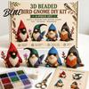 DIY Animal Craft Kit Tiny 3D Beaded Kit Petite Gnome Creative 4-Pack Miniature Display Pieces Goblin Beading Set with Instructions Handmade