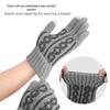 Knitted Touchscreen Five-Finger Gloves: Warm, Breathable, and Fingerless with Jacquard Texture & Fleece Lining for Autumn and Winter.