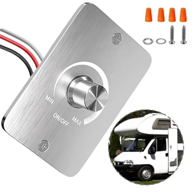 

LED Dimmer Controller For PWM 12V 5A for RV and Trailer Lighting Control with Easy Wiring and Adjustable Brightness Knob