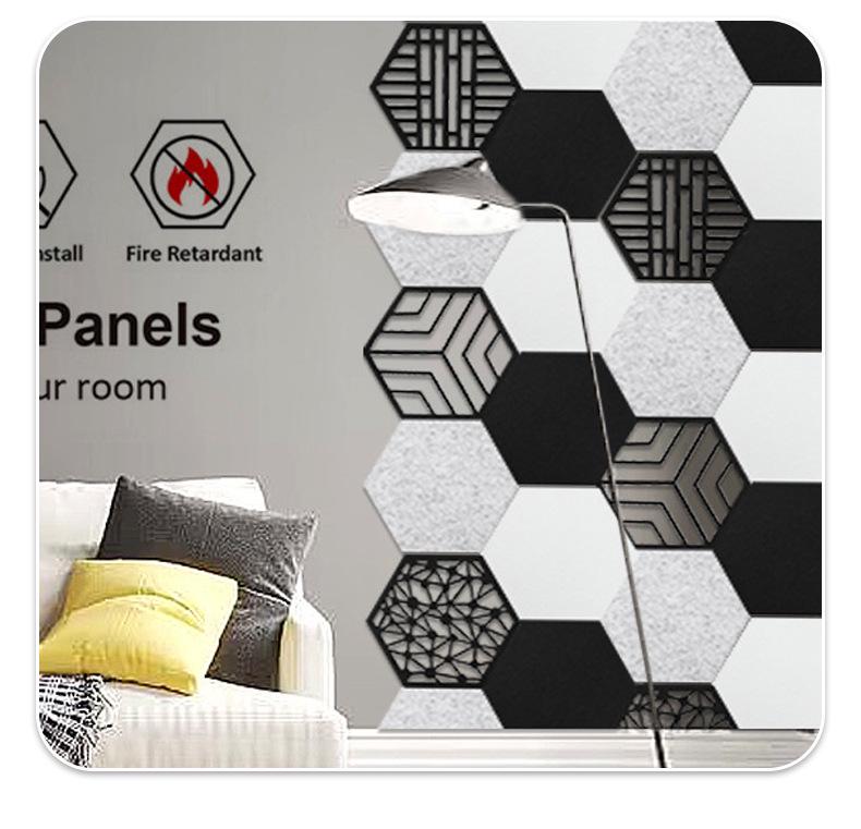 Hexagonal Polyester Fiber Acoustic Panel for Office and Piano Soundproofing