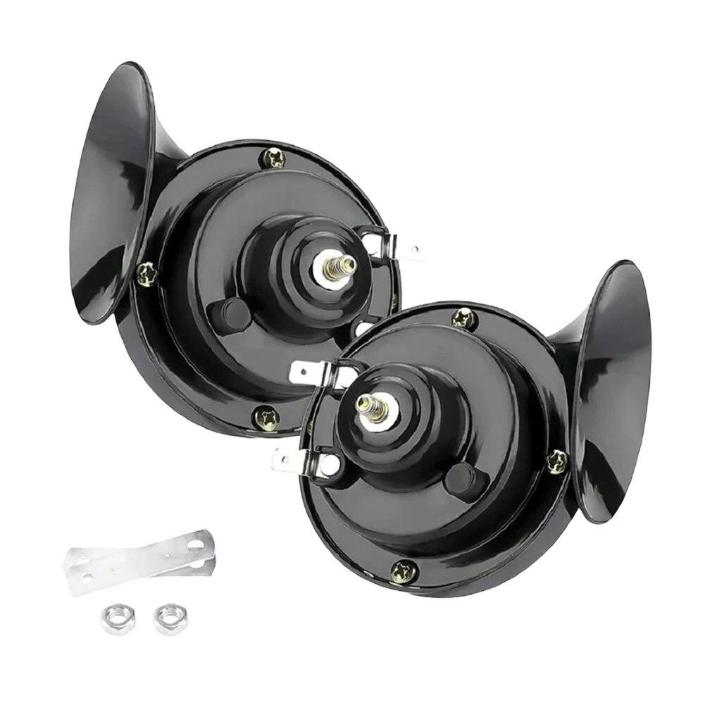 12V Snail Air Horn 48W Waterproof Train Horn 300DB Air Motorcycle Horn Auto Snail Horn for Motorcycle Car Truck SUV Boat