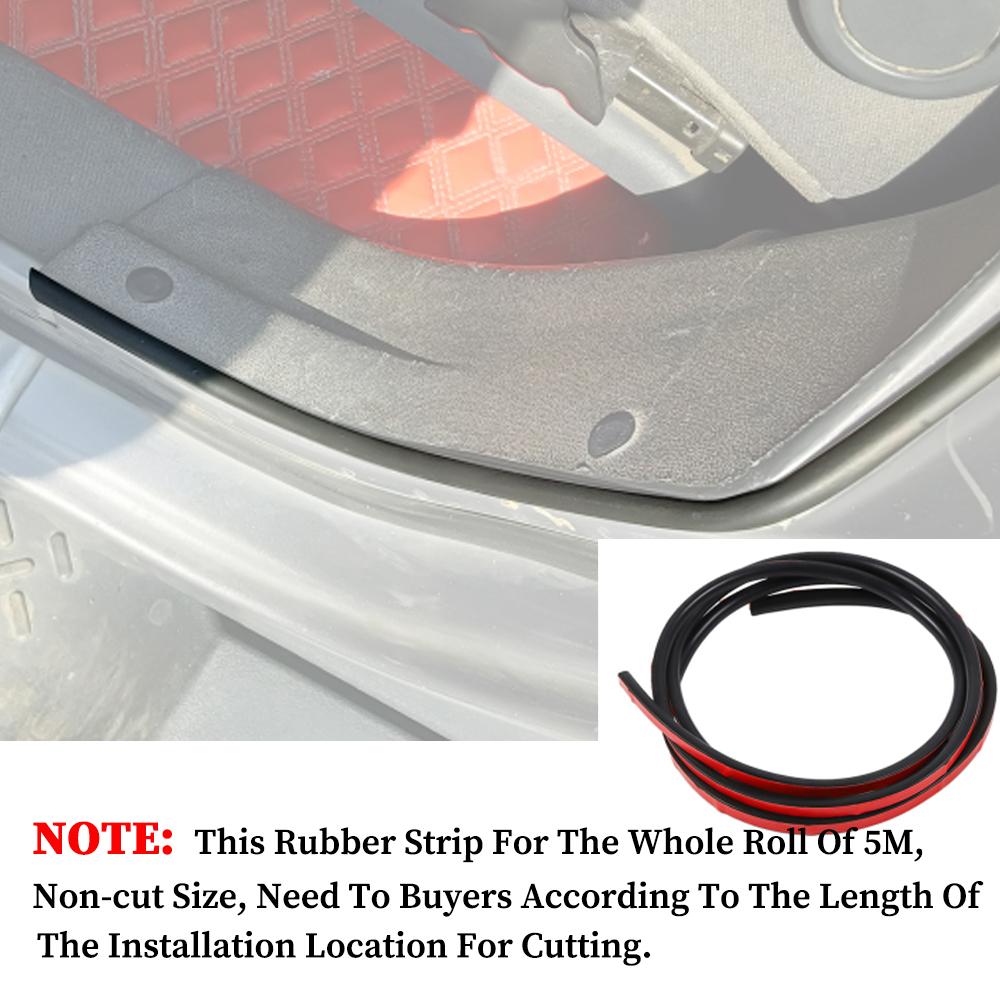 Car Door Seal Strip Tailgate Dust Proof Weatherstrip Protector Rubber Stickers for Jeep Wrangler JK JL JT 2007-2025 Accessories