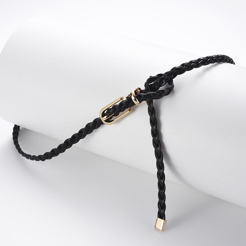 Pu Womens Classic Leather Waist Belt With Sleek Buckle Design For Dresses And Casual Looks