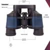60x60 HD Red Film Binoculars: High Magnification, Portable, with Coordinates and Low-Light Night Vision for Outdoor Use.