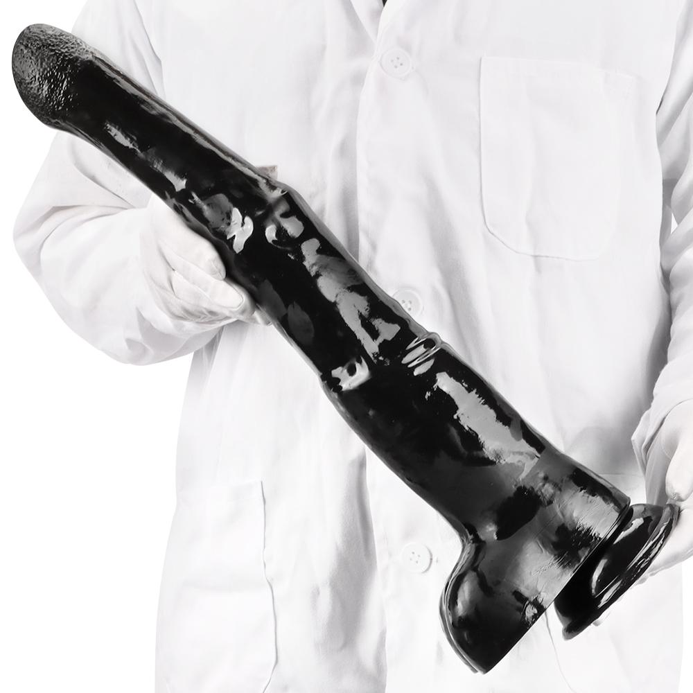 Black Dildo with Sucker Butt Plug Masturbator Fisting Sex Toy Big Dick Strap On Cock Realistic Penis PVC Femdom Slave Gay