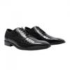 Giorgio Mens Croc Full Grain Leather Oxford Shoes