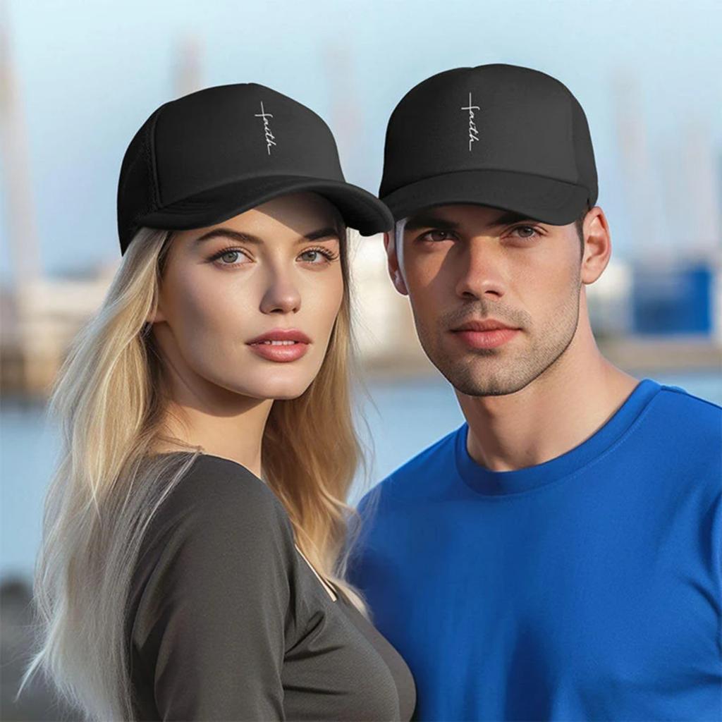 Embroidered Cross Casual Baseball Cap Men's Women's Youth Adjustable Hat