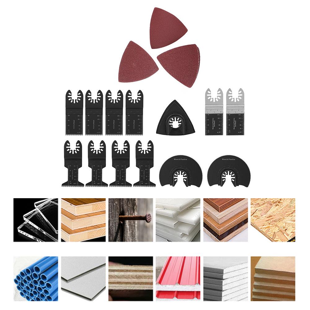 25PCs Set High Carbon Steel Saw Blades Carpenter Woodworking Tool Black MultiFunction