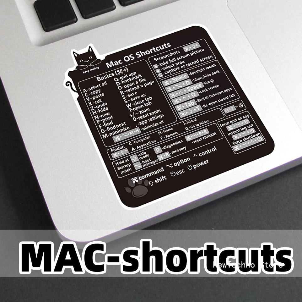 Nálepky s klávesovými zkratkami pro Word Excel Windows/MAC/OS Grafika písmen Ochranná nálepka na notebook