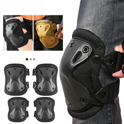 4Pcs/Set Military Tactical Knee and Elbow Pads ,Professional Skate Protective Pad Combat Airsoft Paintball Outdoor Safety Gear