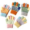 Plush Kids Knitted Gloves Thickened Windproof Gloves Children Full Fingers Gloves  Outdoor Sports