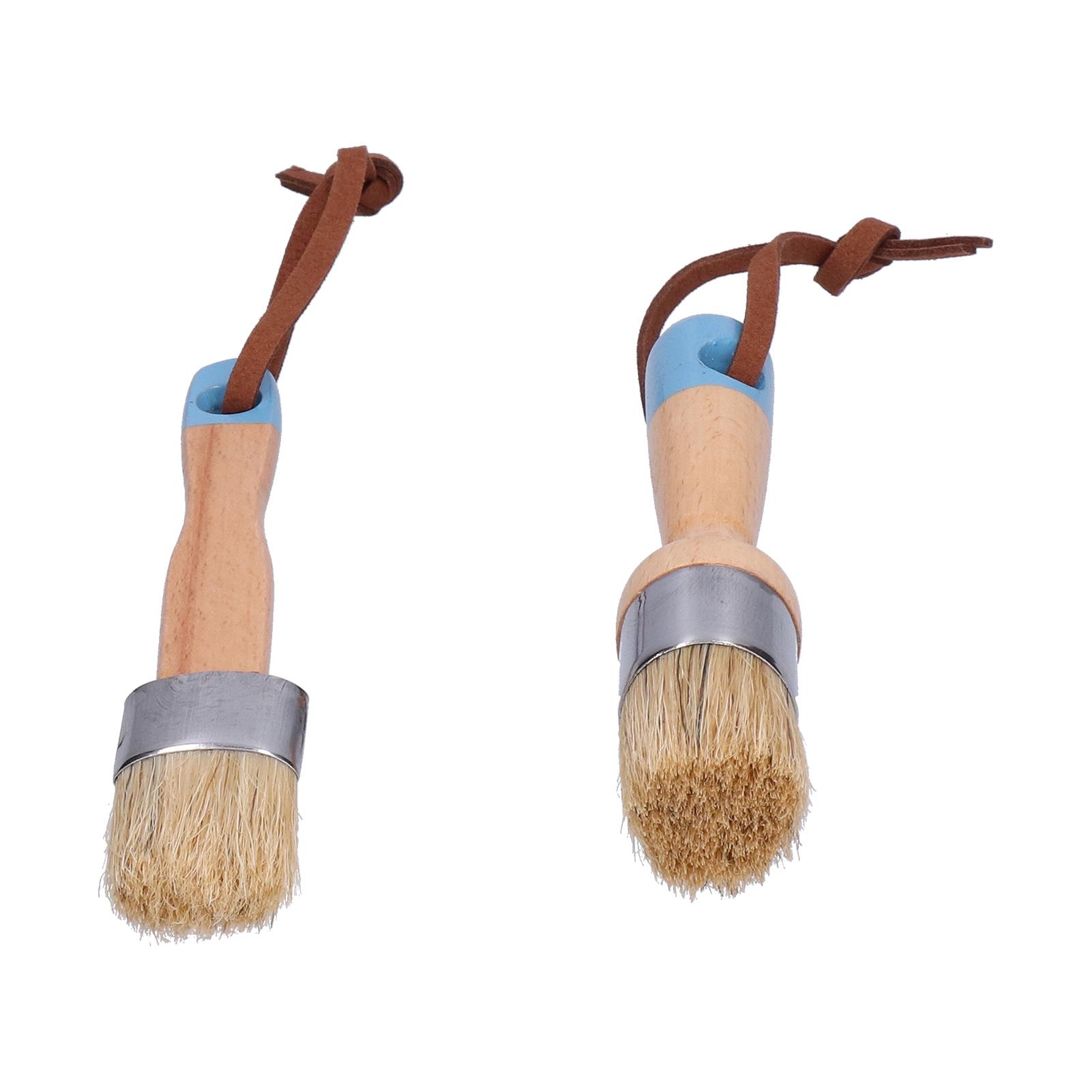 

2PCS 1in Chalk & Wax Paint Brush for Furniture DIY Painting and Waxing Tool Home Decor