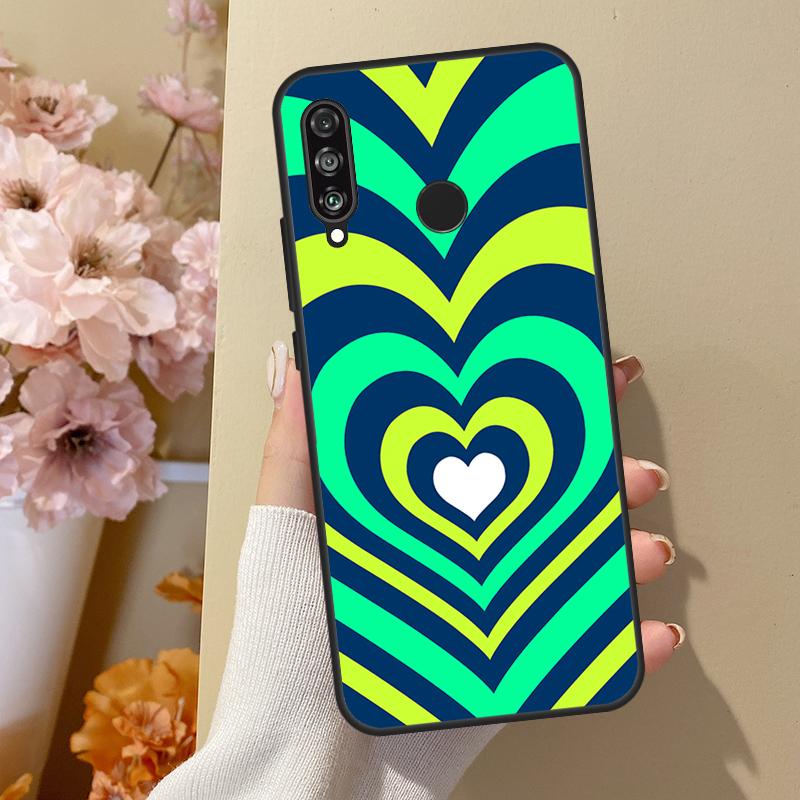 Latte Love Tunnel Brown Heart For Huawei Nova Y70 Y91 Y61 Y73 Y72 Y90 Y60 12s 12i 11i 8i 9 10 SE P40 Lite P30 P60 Pro Case